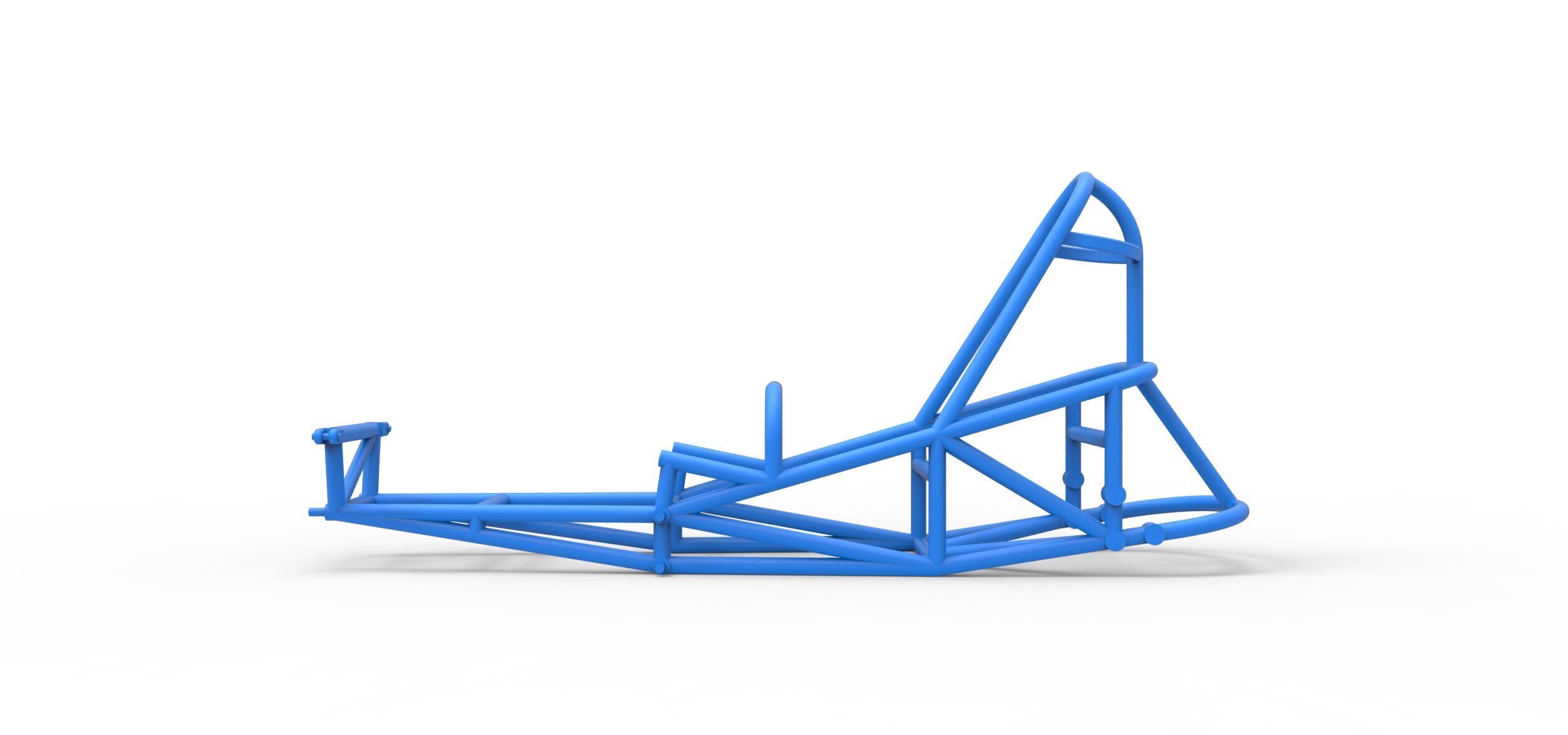 Frame of old school Front engine dragster V5 Scale 1 to 25 3D print model_5