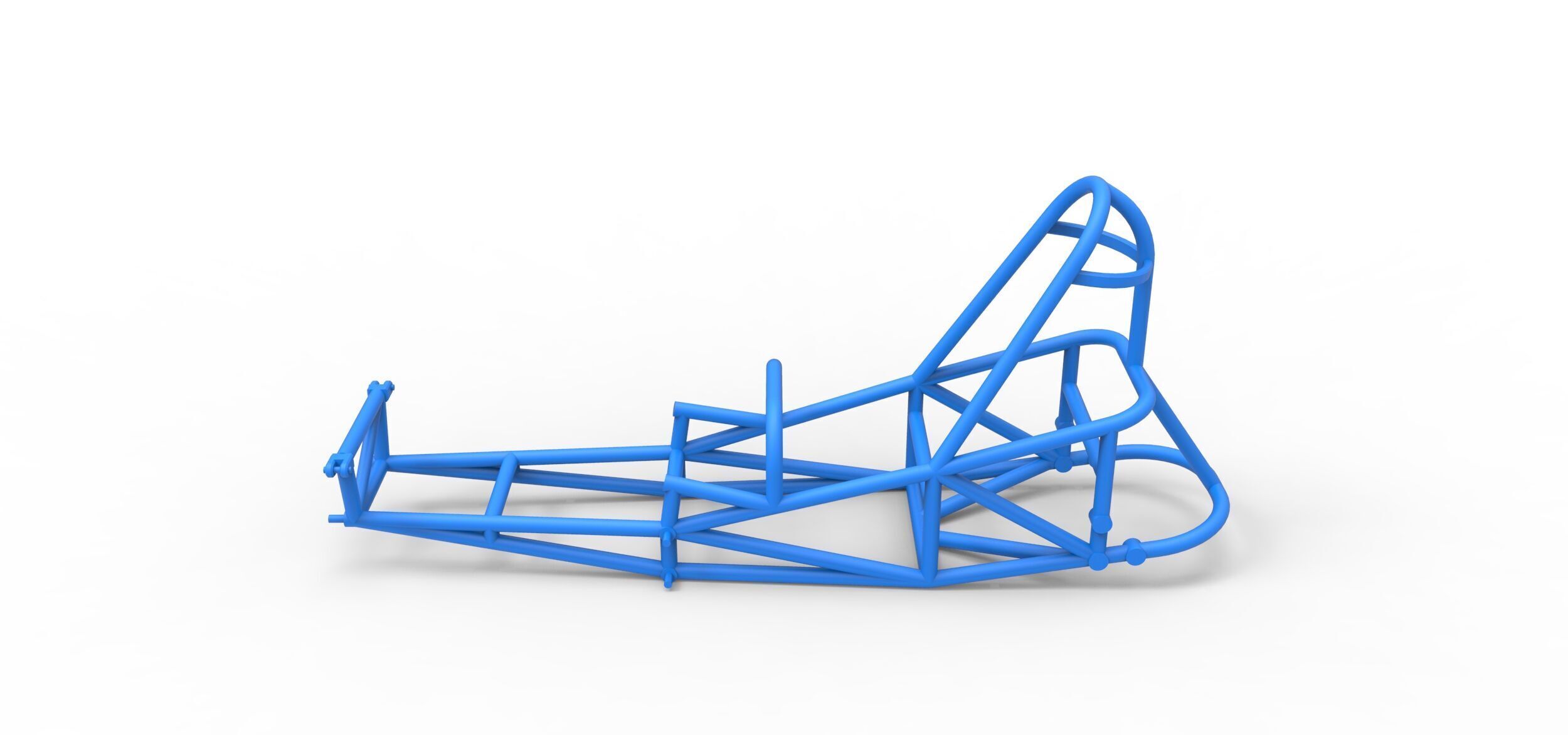 Frame of old school Front engine dragster V5 Scale 1 to 25 3D print model_6