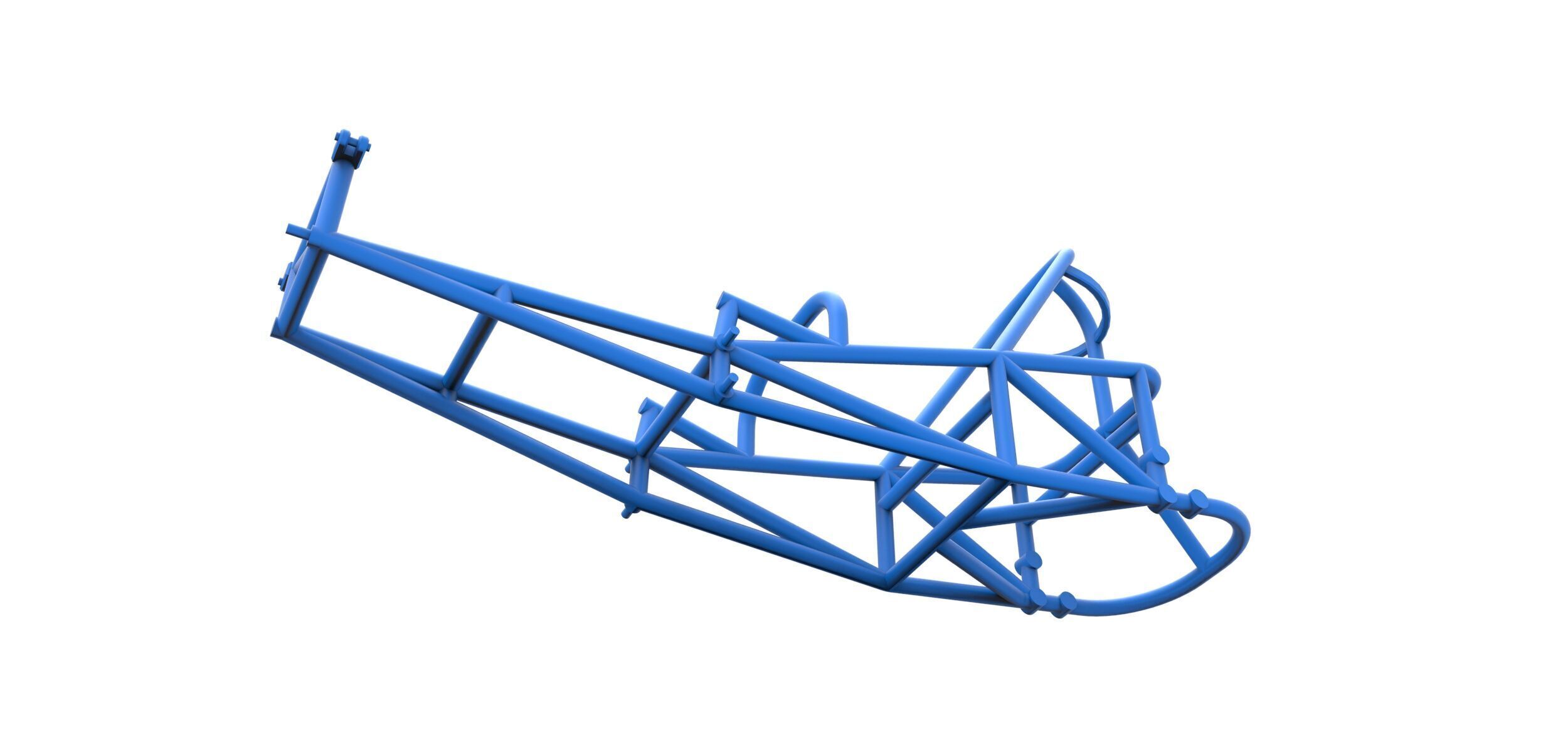 Frame of old school Front engine dragster V5 Scale 1 to 25 3D print model_2