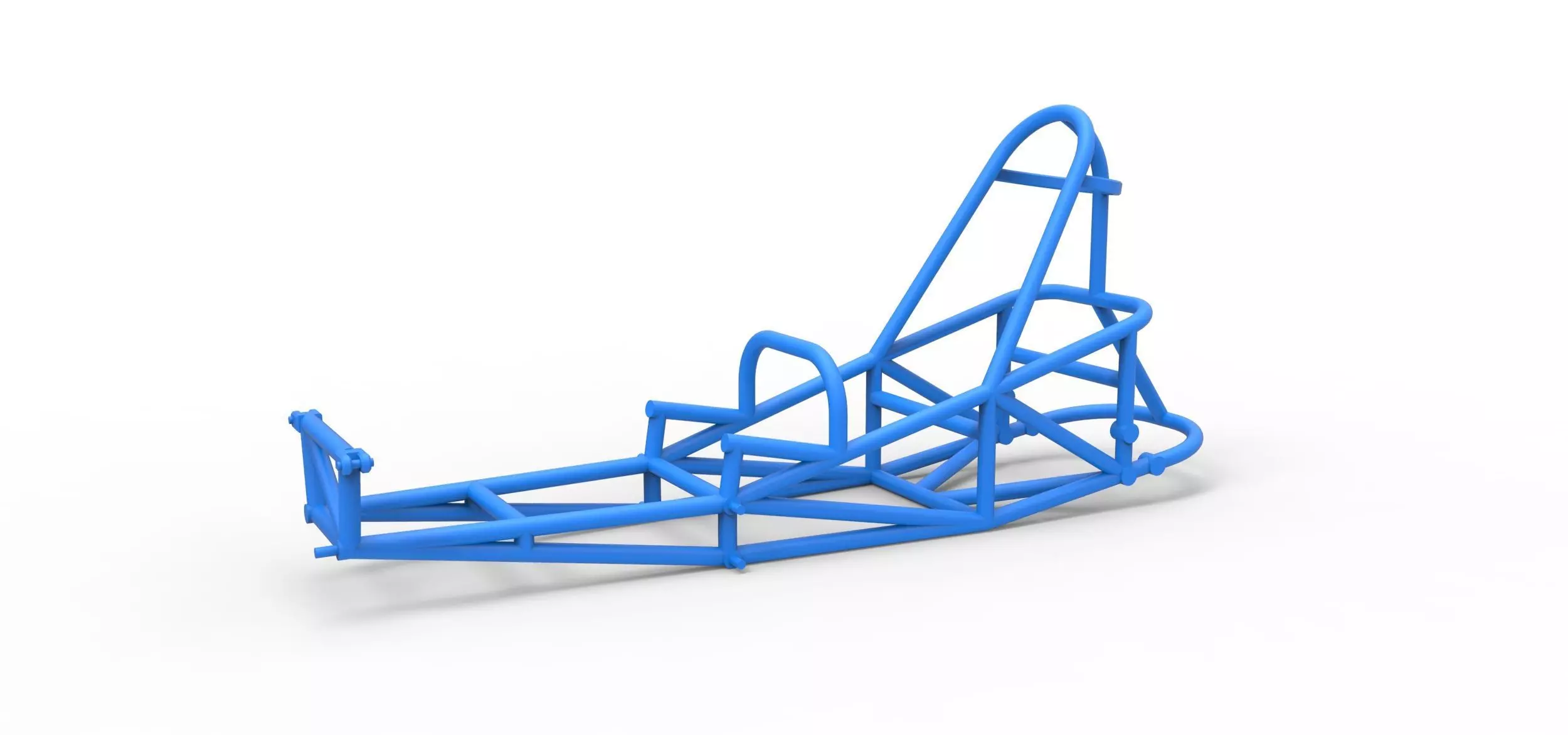 Frame of old school Front engine dragster V5 Scale 1 to 25 3D print model_0