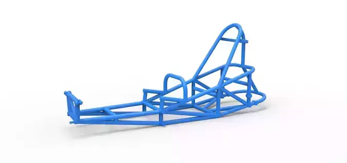 Frame of old school Front engine dragster V5 Scale 1 to 25