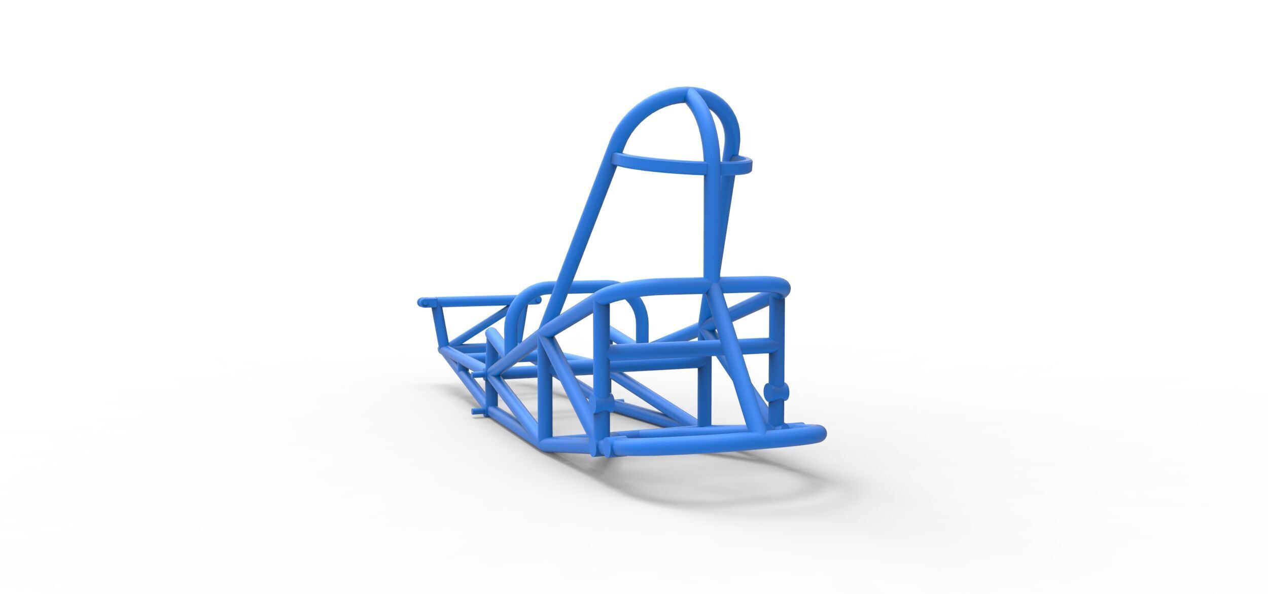 Frame of old school Front engine dragster V5 Scale 1 to 25 3D print model_9