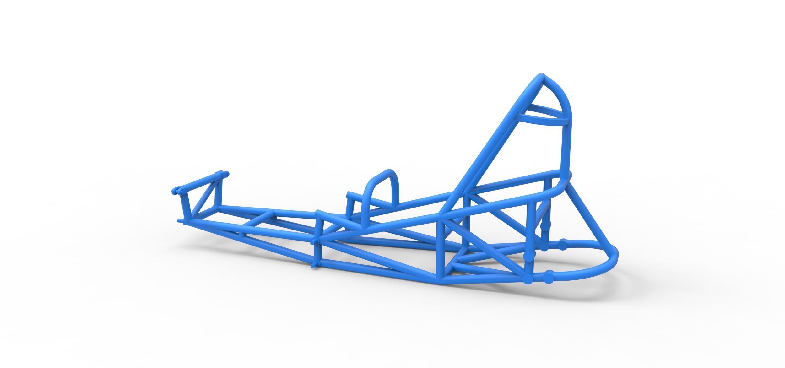 Frame of old school Front engine dragster V5 Scale 1 to 25 3D print model_8