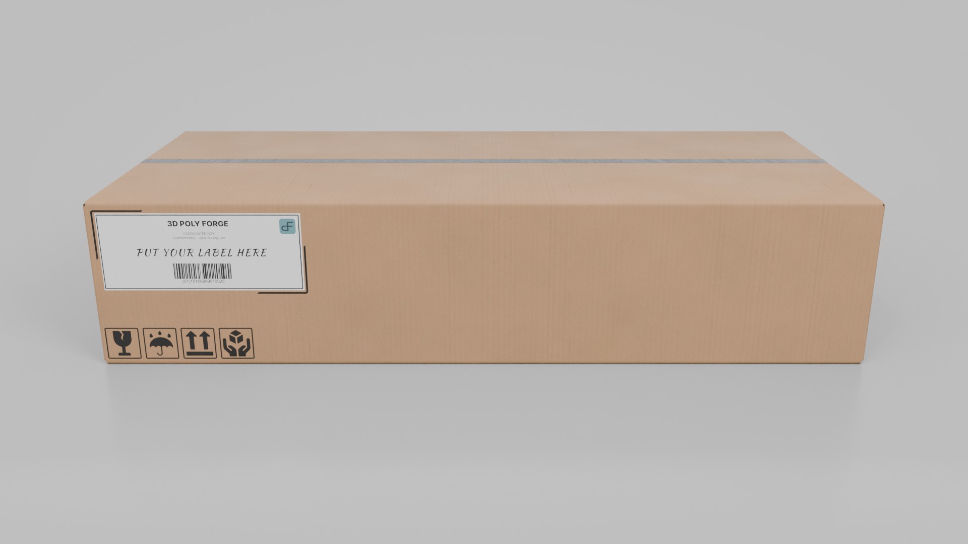 Heavy-Duty Cardboard Boxes - Rigged and Customizable Set 3D Model Collection_41