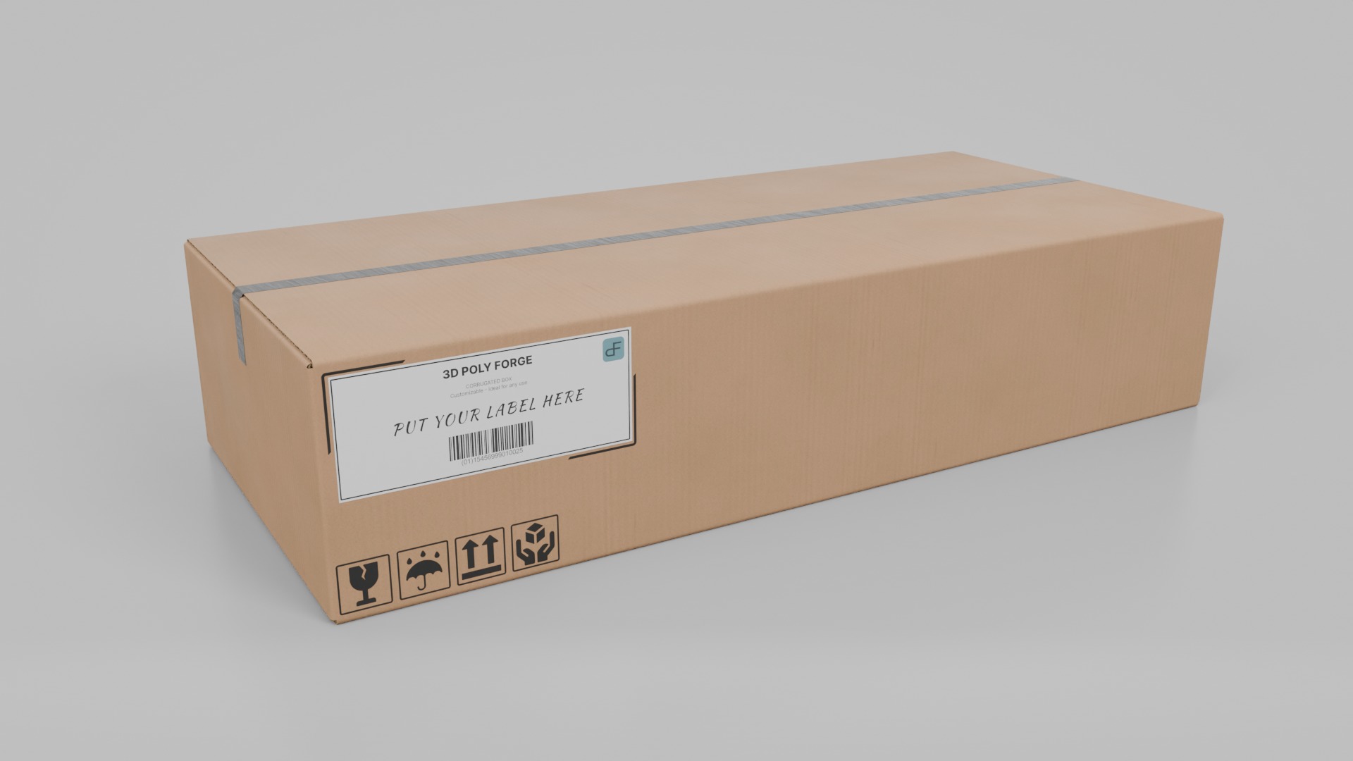 Heavy-Duty Cardboard Boxes - Rigged and Customizable Set 3D Model Collection_39