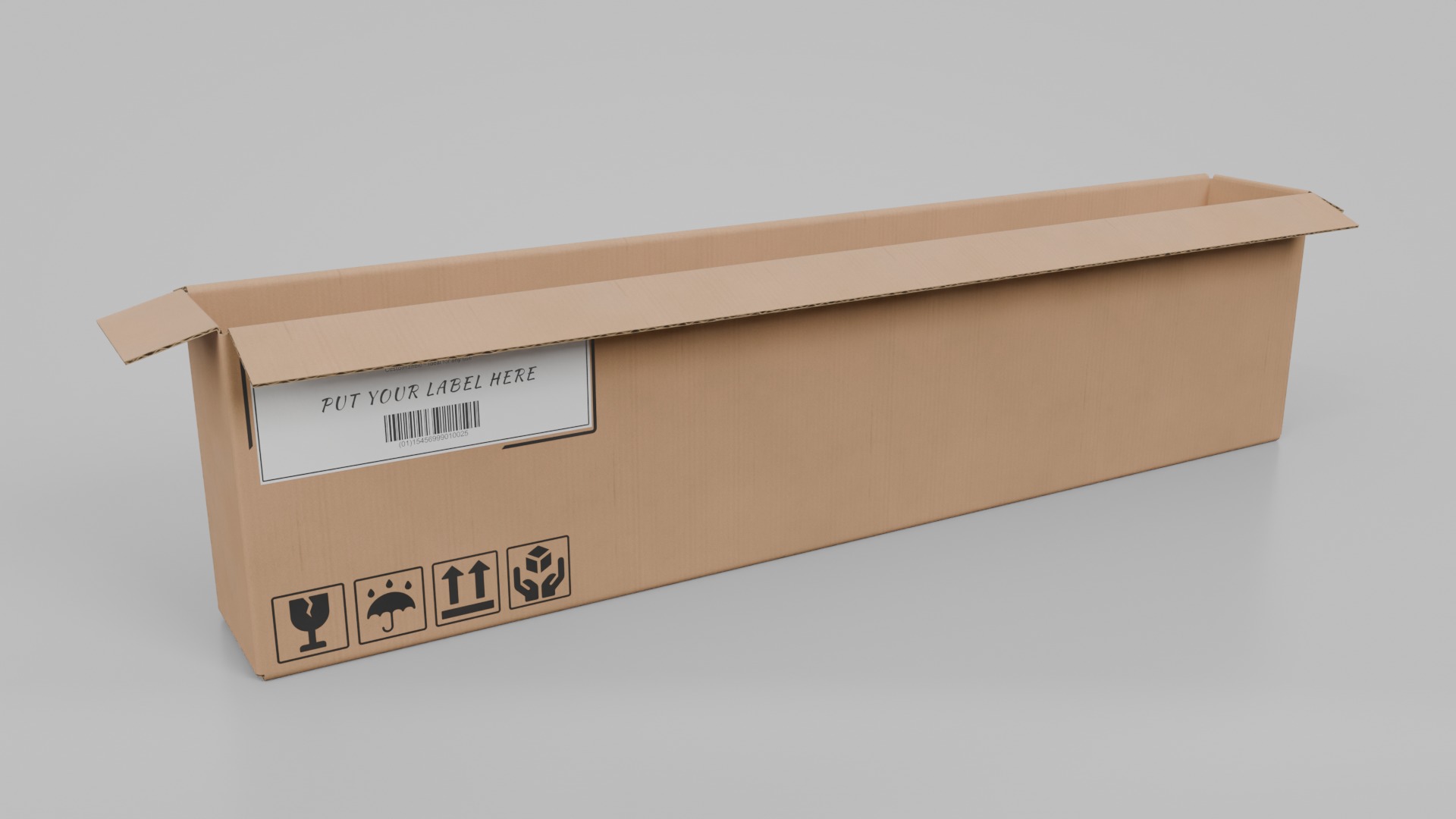 Heavy-Duty Cardboard Boxes - Rigged and Customizable Set 3D Model Collection_12