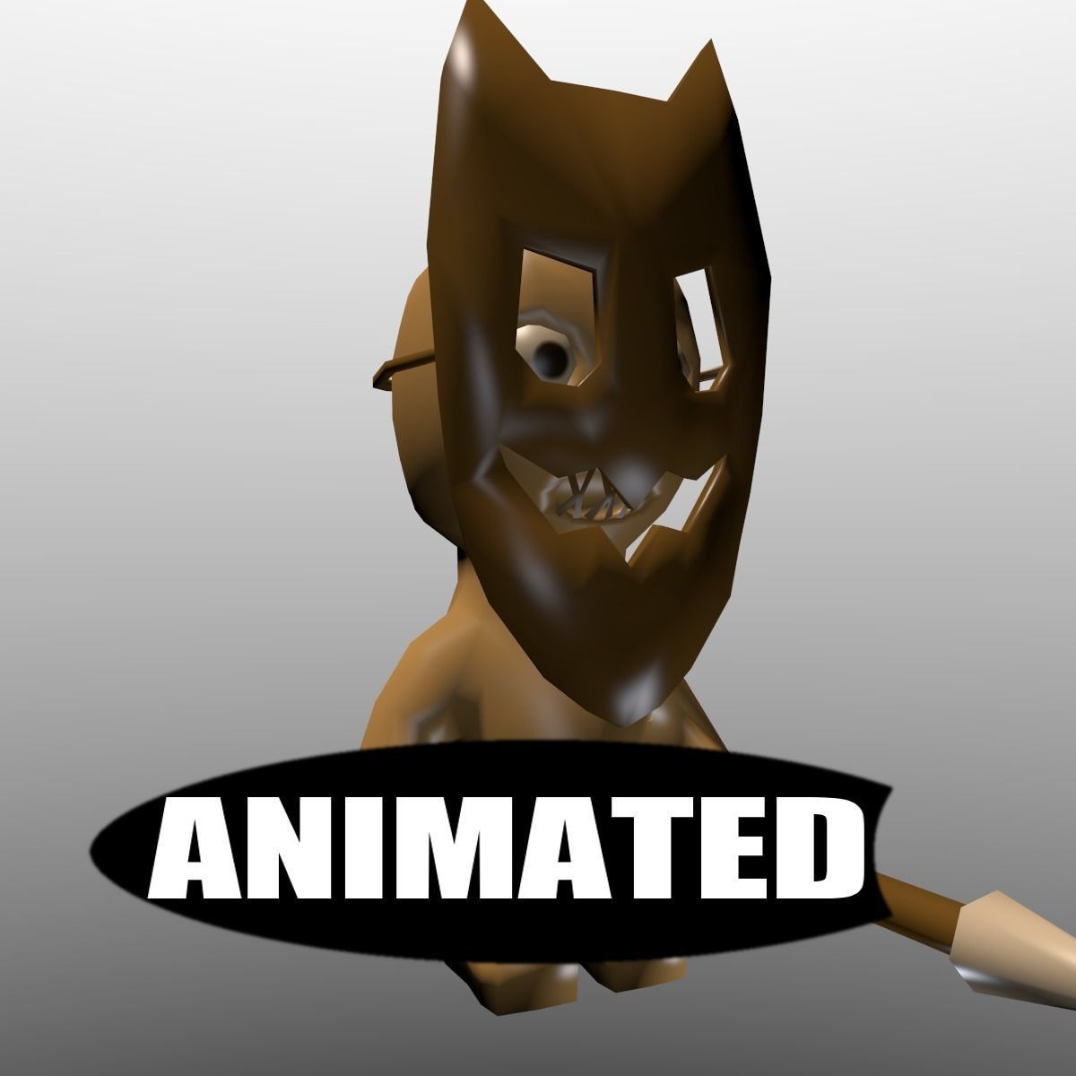 Aztec Minion Animated Low-poly 3D model