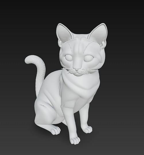 Cat Realistic 3D Model Basic - Low Poly Realistic Low-poly 3D model_9