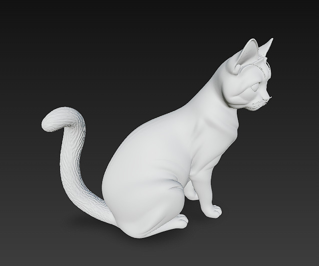 Cat Realistic 3D Model Basic - Low Poly Realistic Low-poly 3D model_12