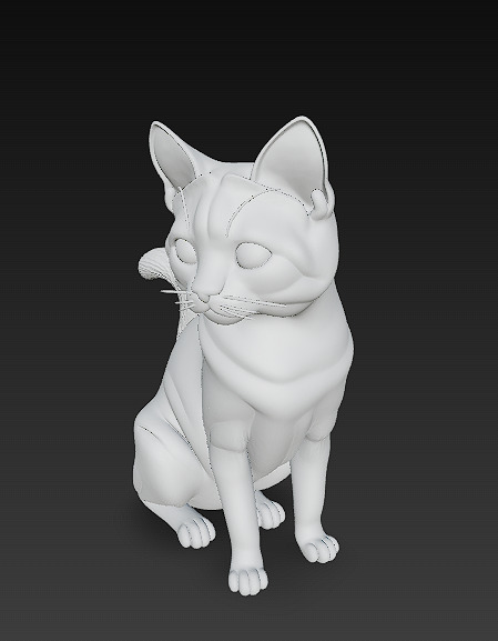 Cat Realistic 3D Model Basic - Low Poly Realistic Low-poly 3D model_13