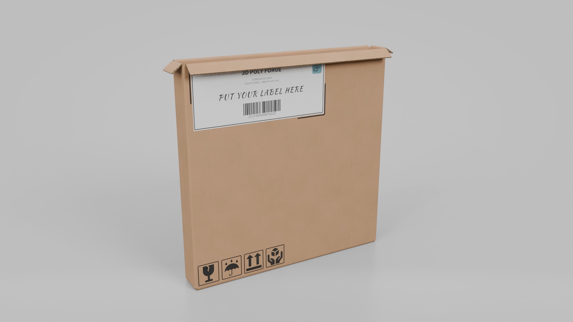 Warehouse Cardboard Boxes - Rigged and Customizable Set 3D Model Collection_13