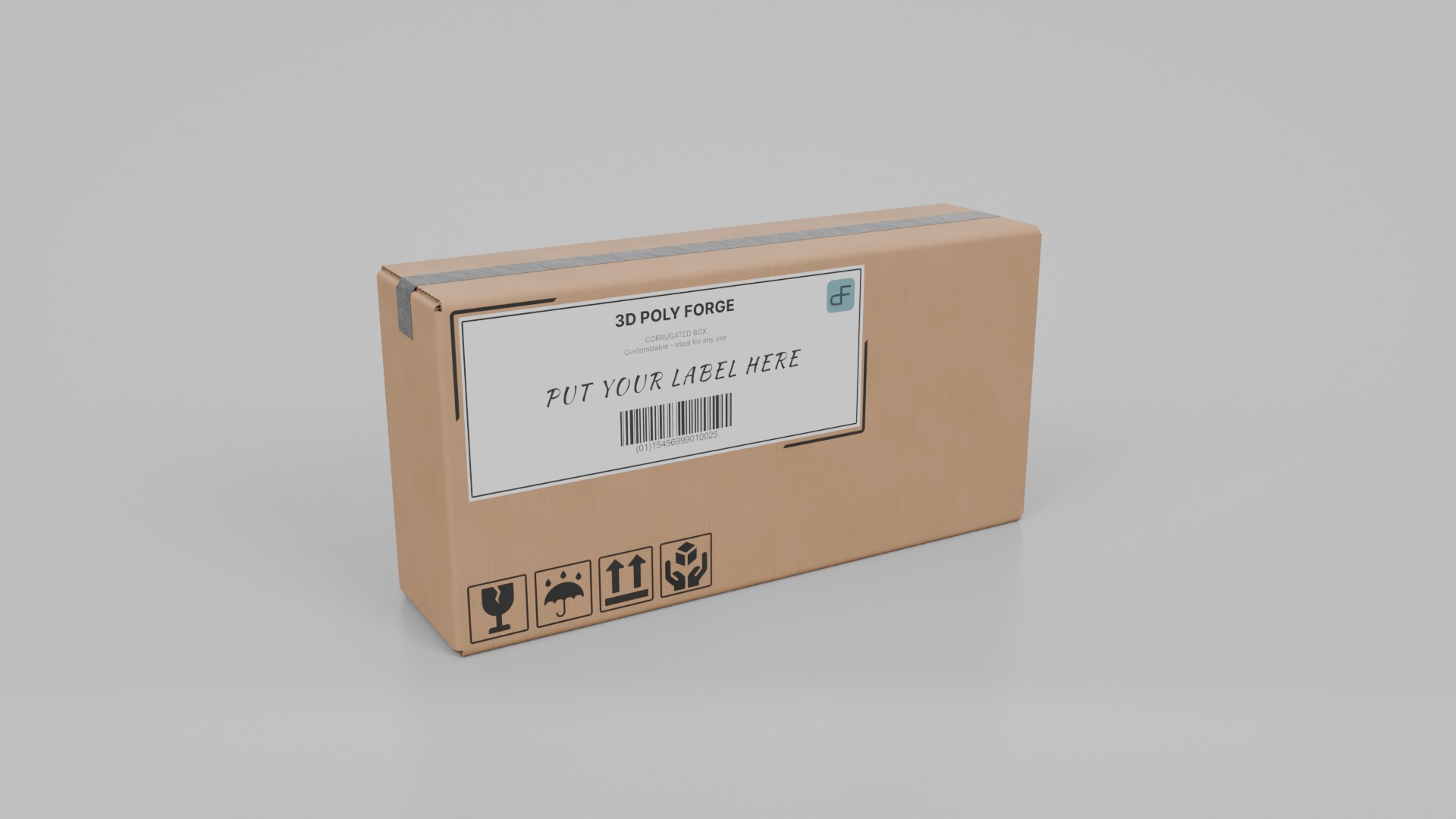 Warehouse Cardboard Boxes - Rigged and Customizable Set 3D Model Collection_30