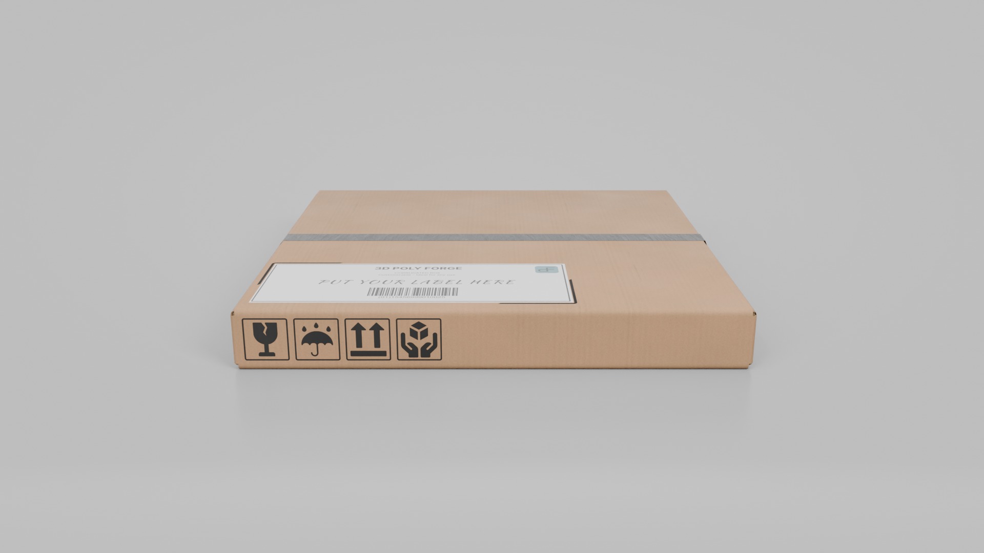 Warehouse Cardboard Boxes - Rigged and Customizable Set 3D Model Collection_52