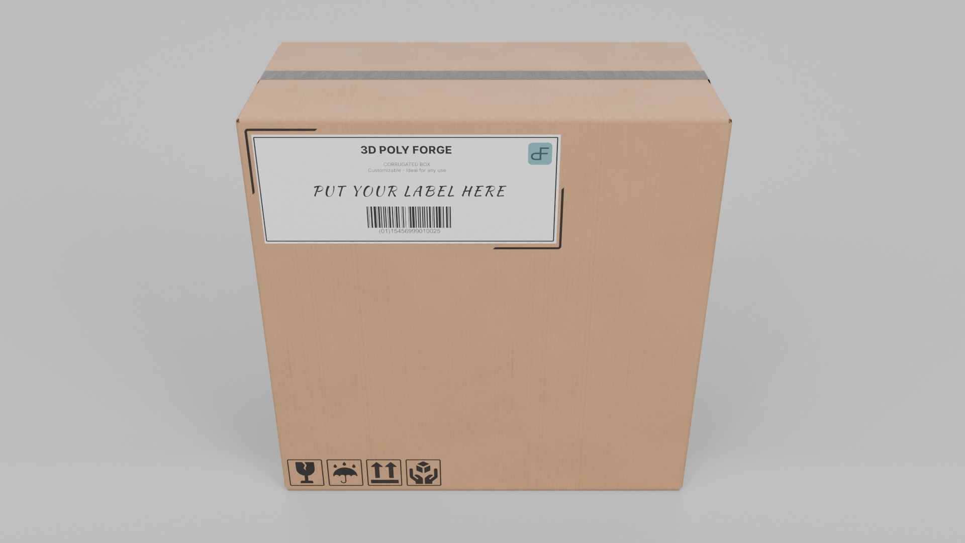 Warehouse Cardboard Boxes - Rigged and Customizable Set 3D Model Collection_42