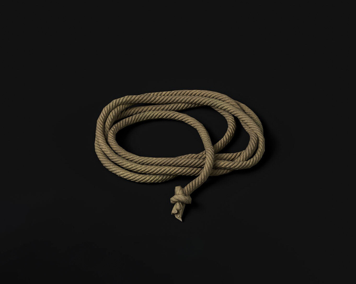 Rope coil Free low-poly 3D model_5