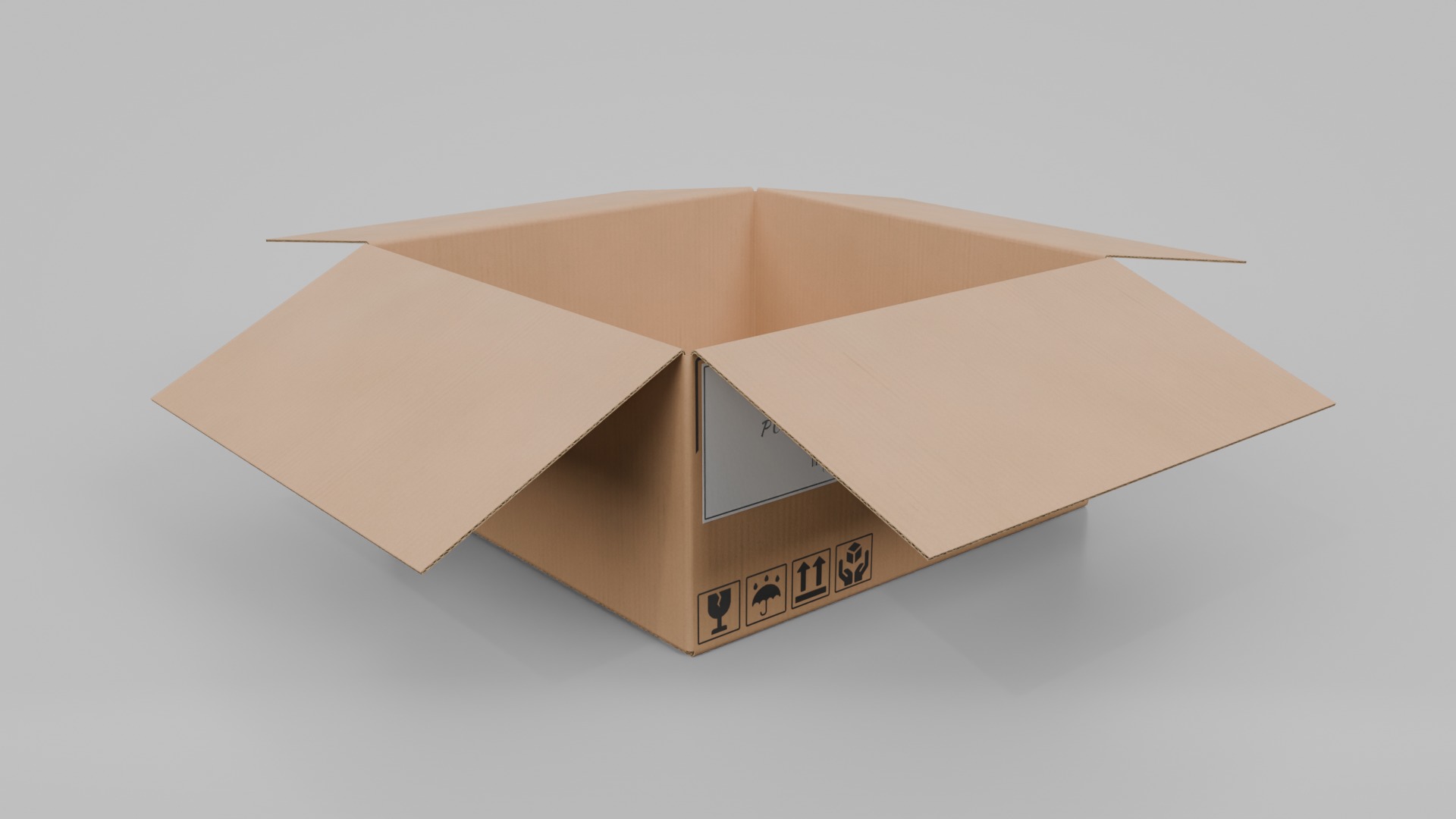 Multi-Purpose Cardboard Boxes - Rigged and Customizable Set 3D Model Collection_63