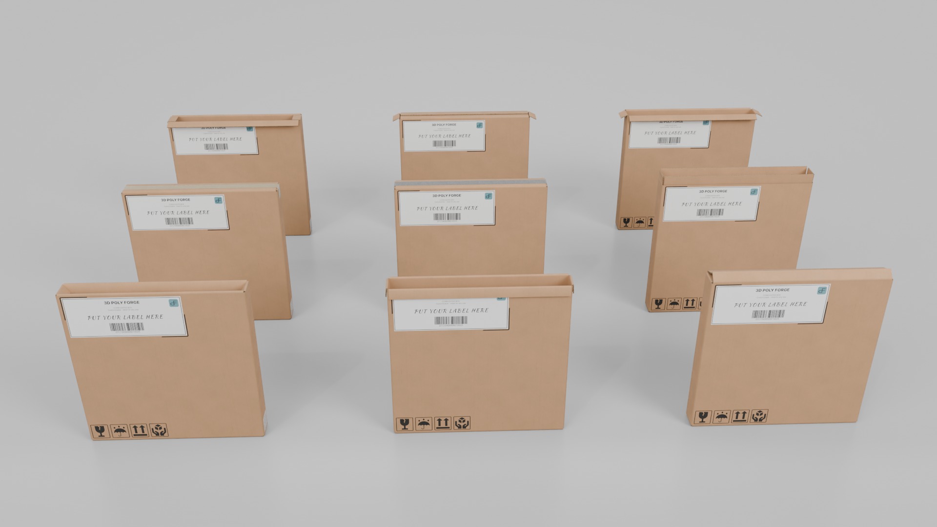 Mega Shipping Box Set - Rigged and Customizable 3D Model Collection_28
