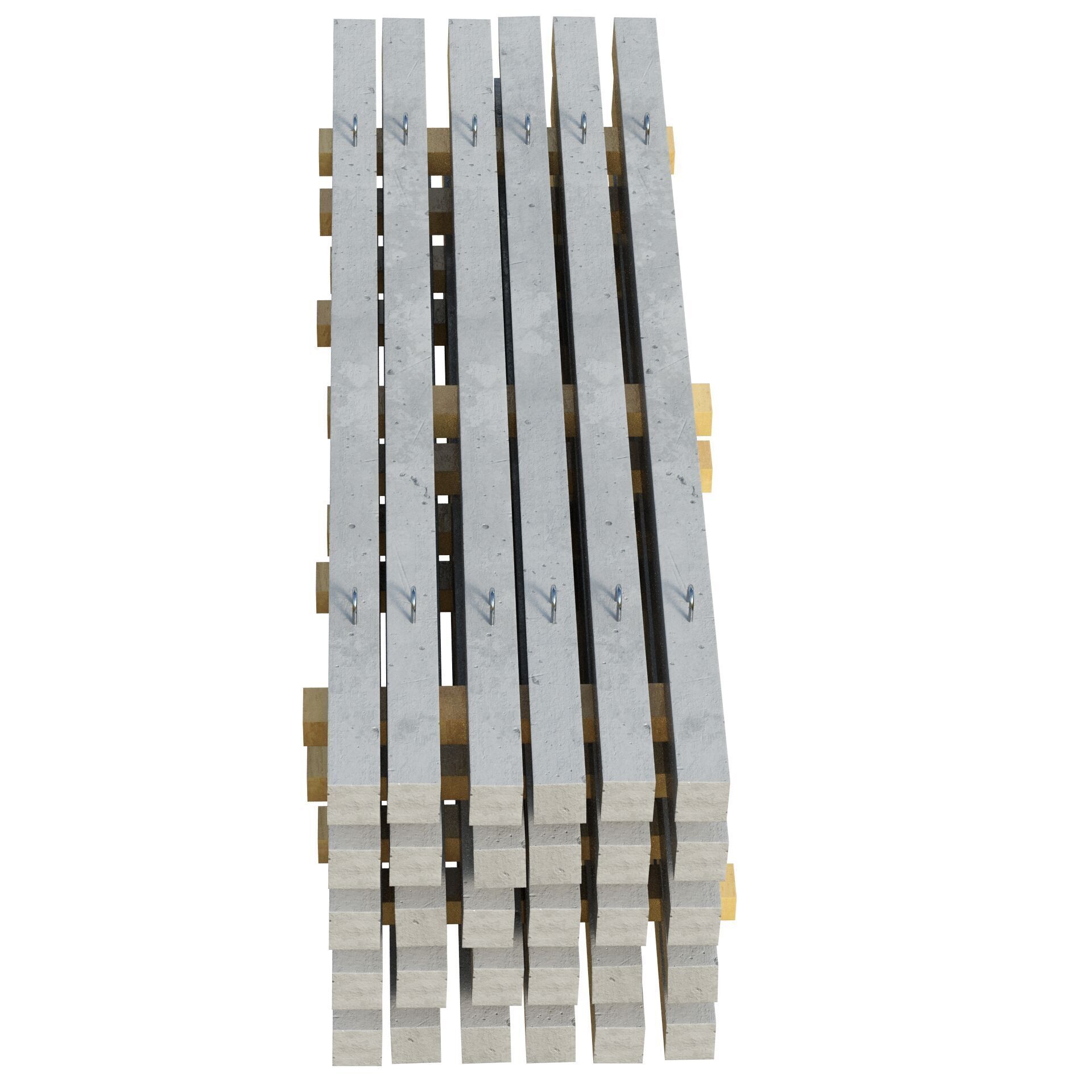 Stacked Concrete Slabs Low-poly 3D model_5