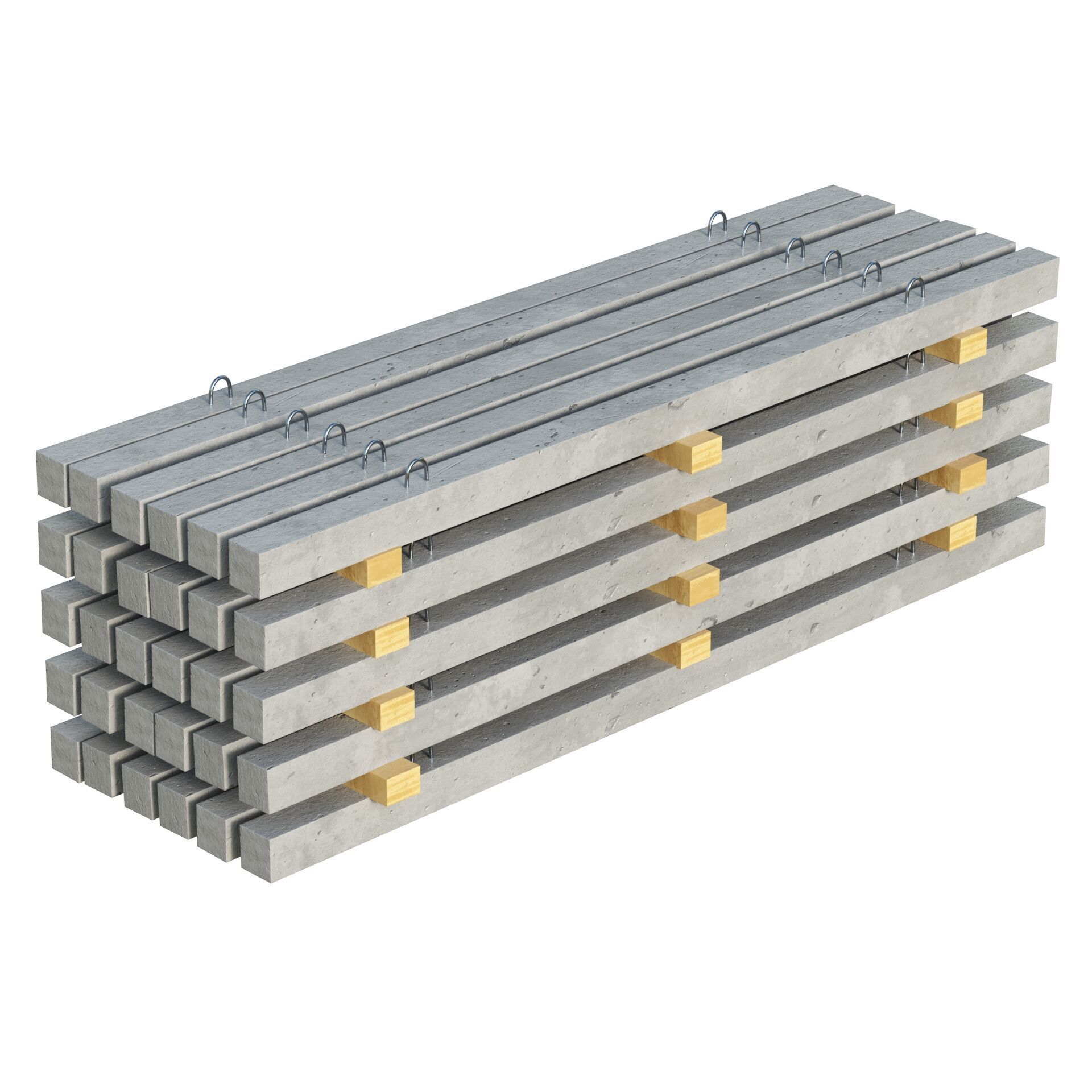 Stacked Concrete Slabs Low-poly 3D model_3