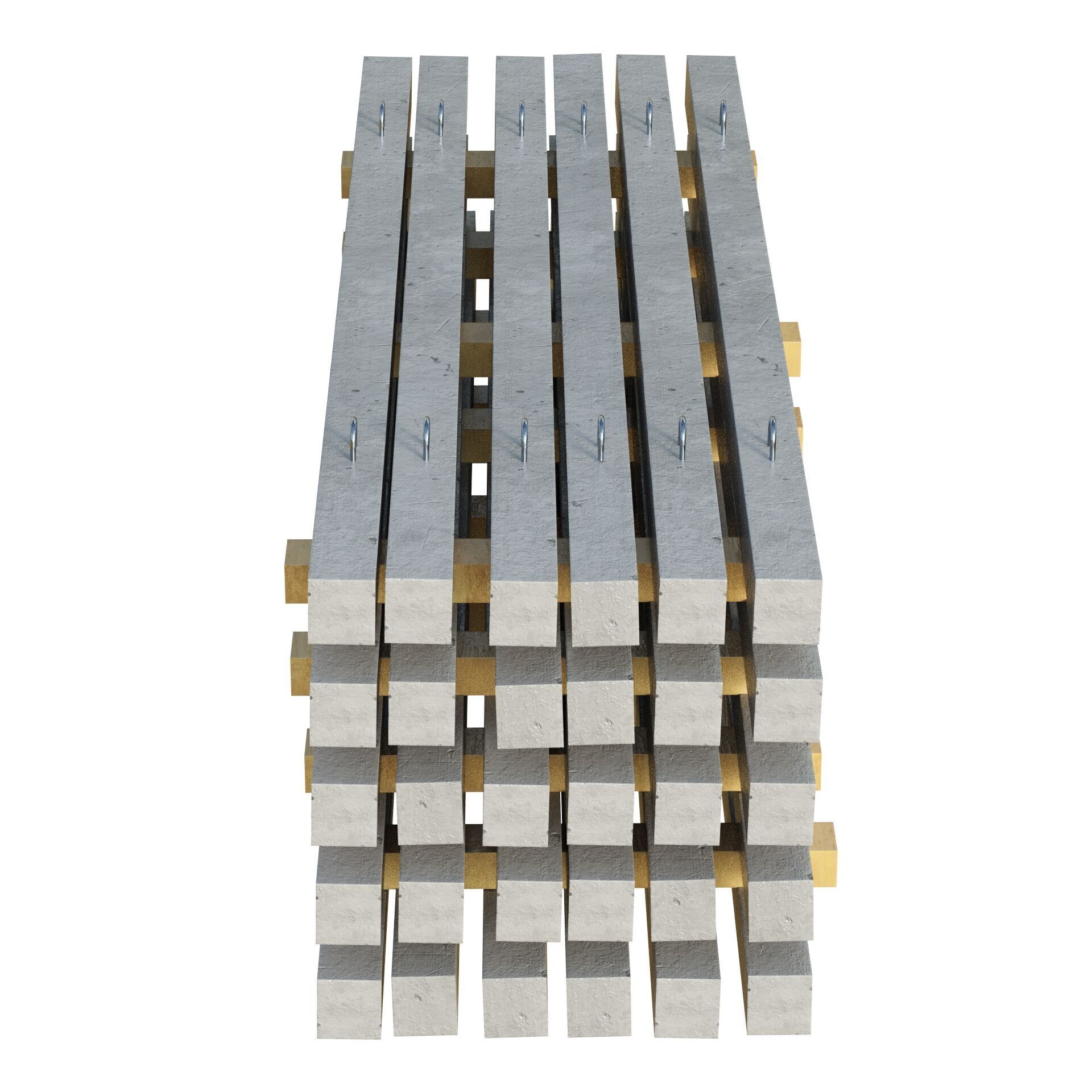 Stacked Concrete Slabs Low-poly 3D model_4