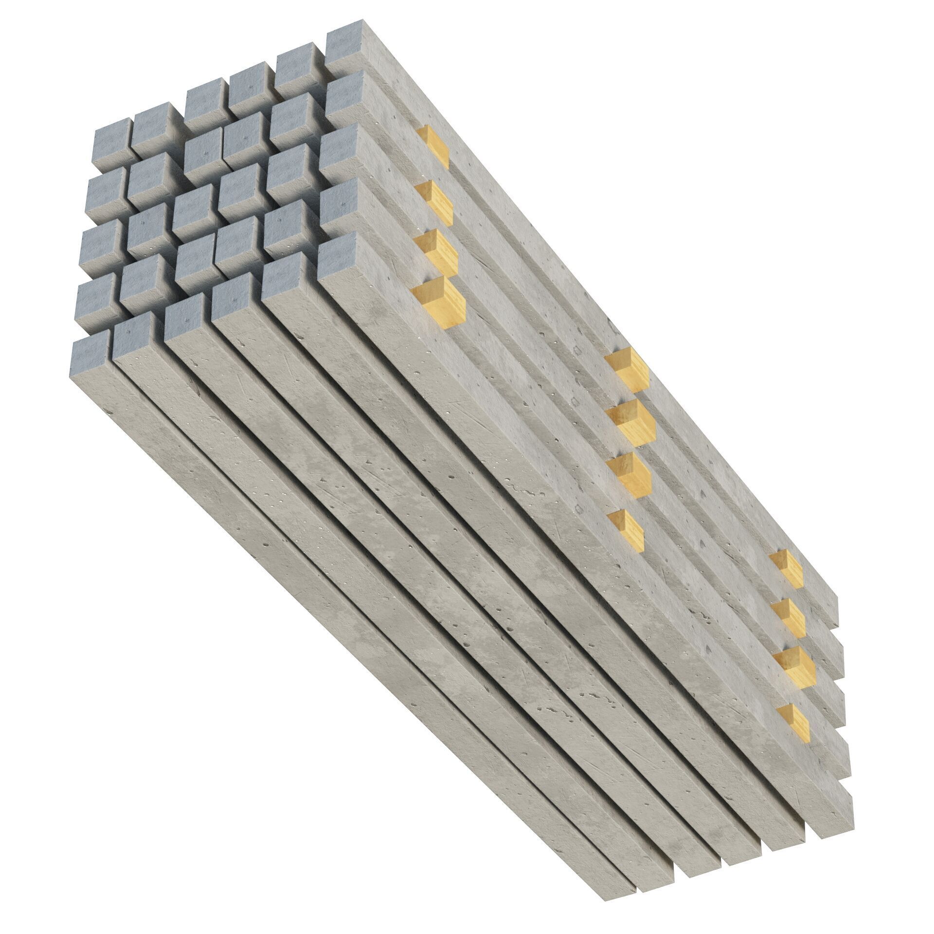 Stacked Concrete Slabs Low-poly 3D model_6