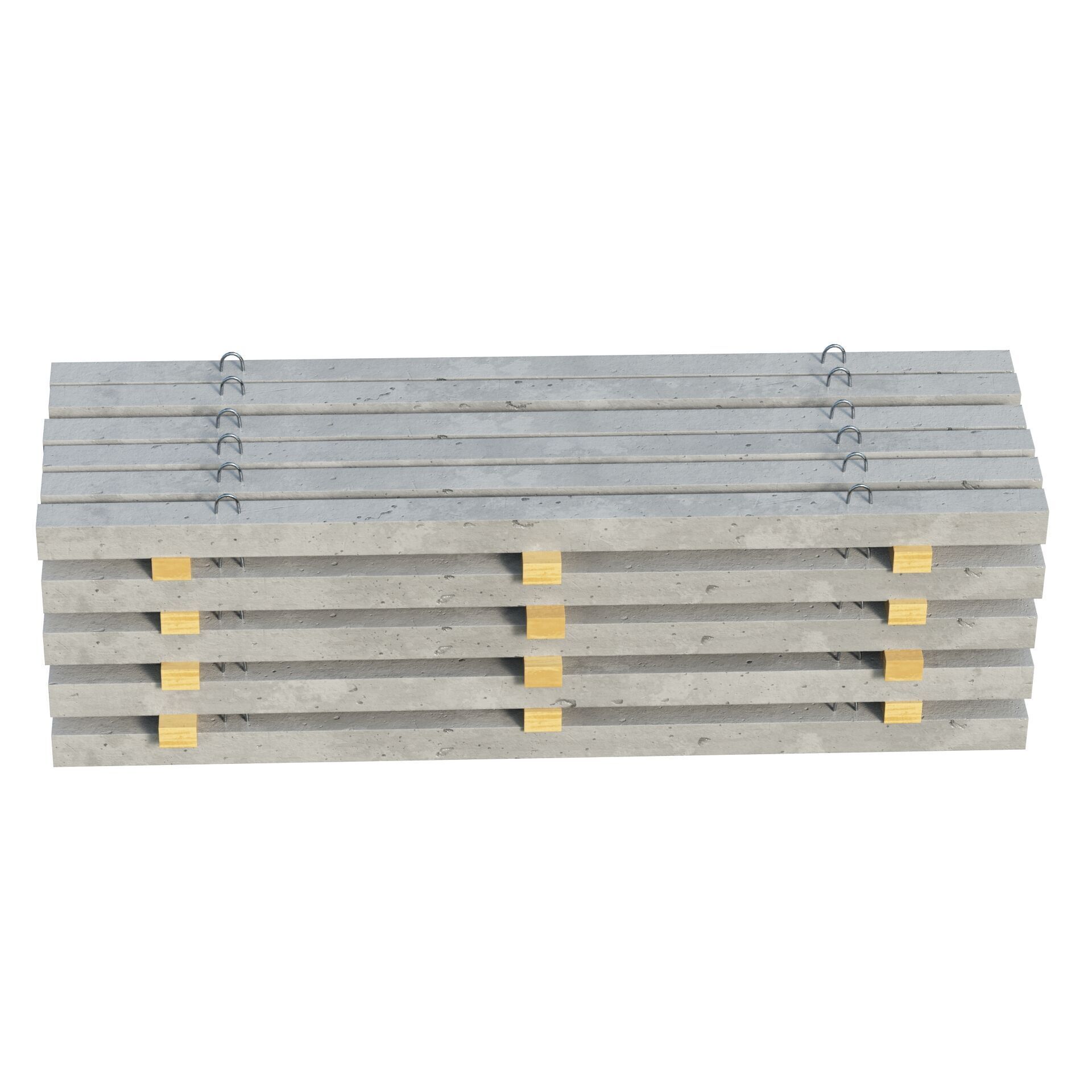 Stacked Concrete Slabs Low-poly 3D model_9