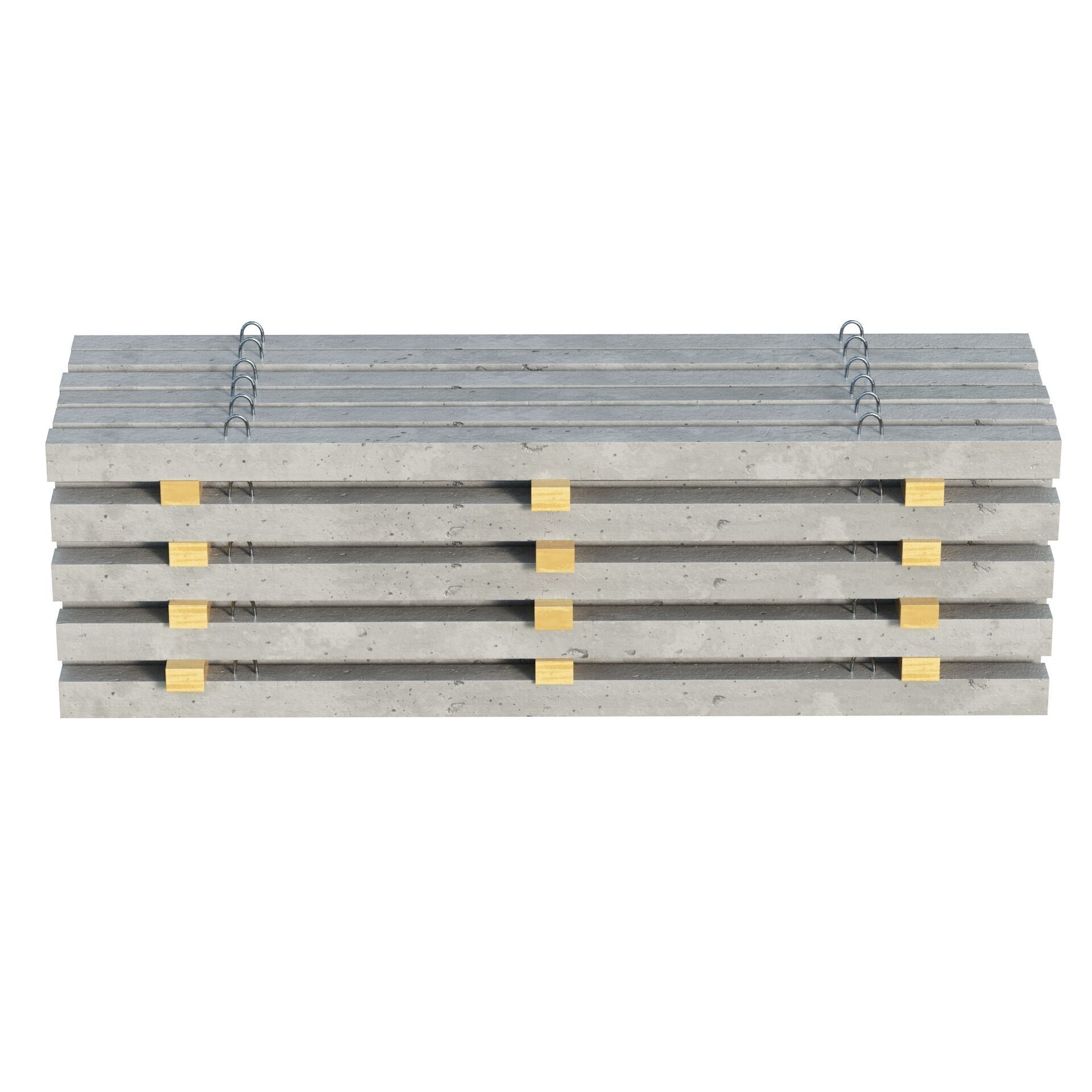 Stacked Concrete Slabs Low-poly 3D model_2