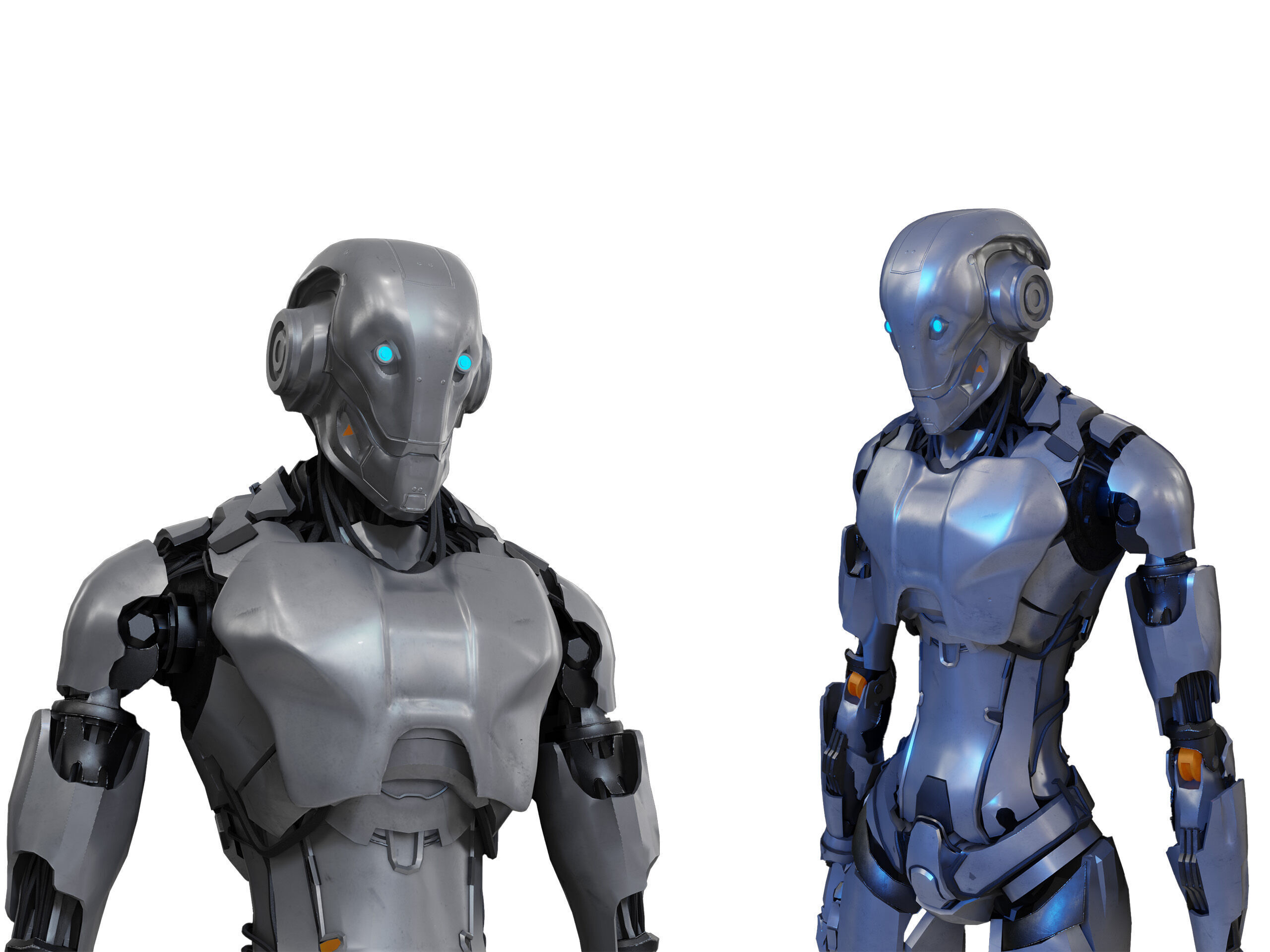 Robot Low-poly 3D model_5