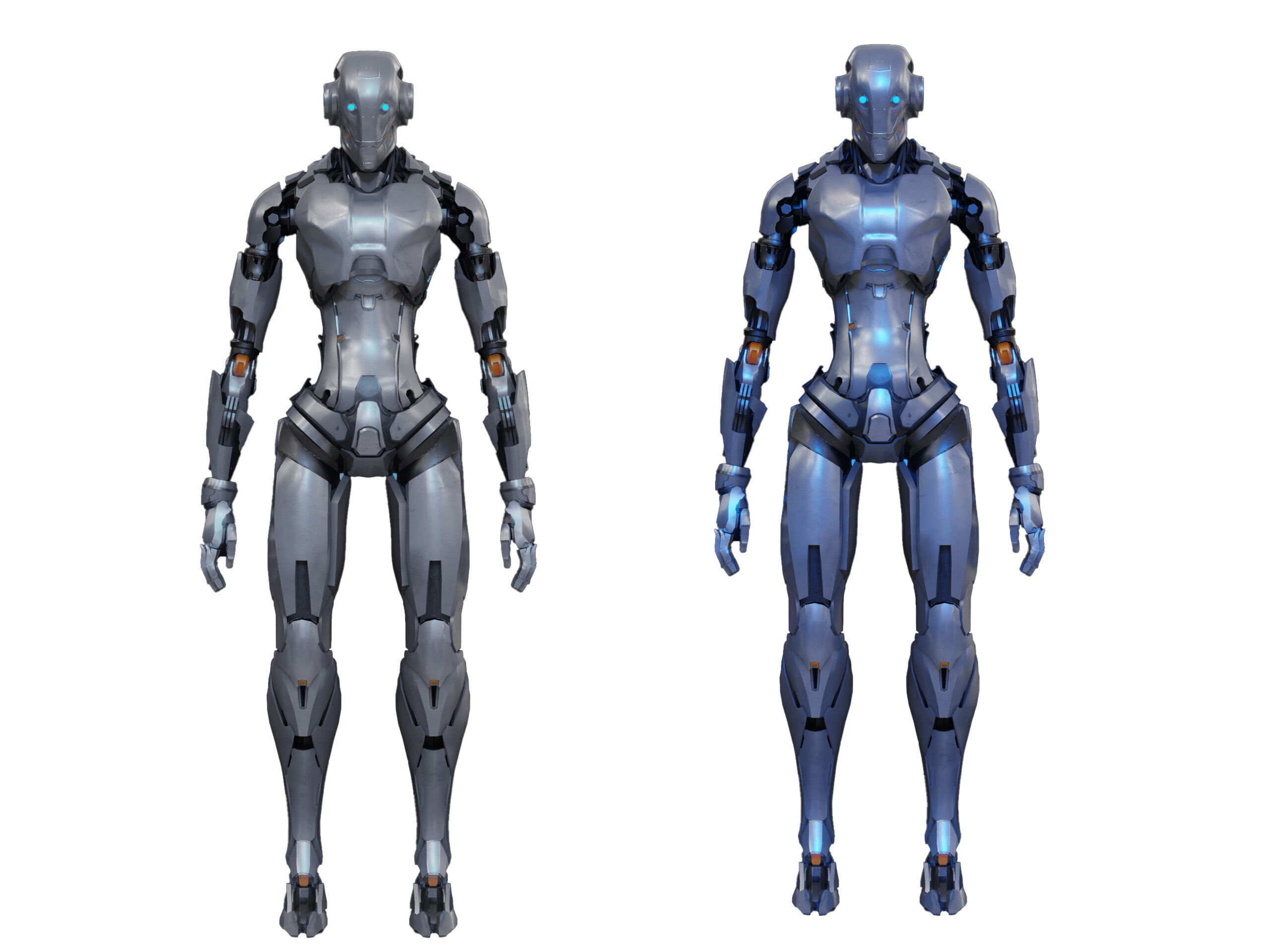 Robot Low-poly 3D model_7