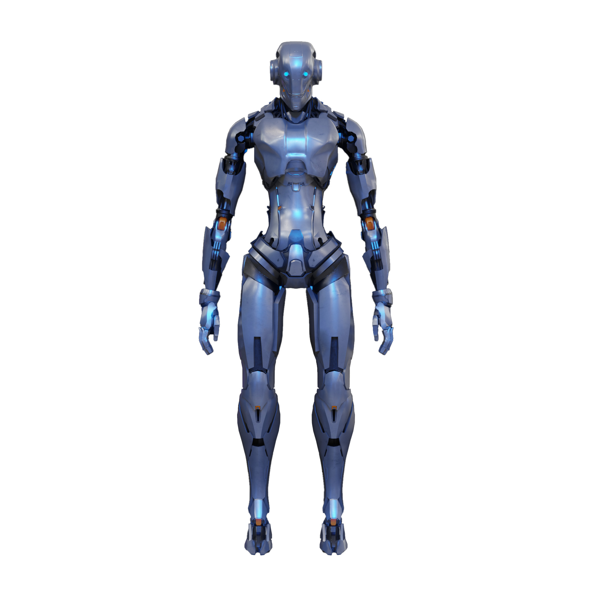 Robot Low-poly 3D model_11