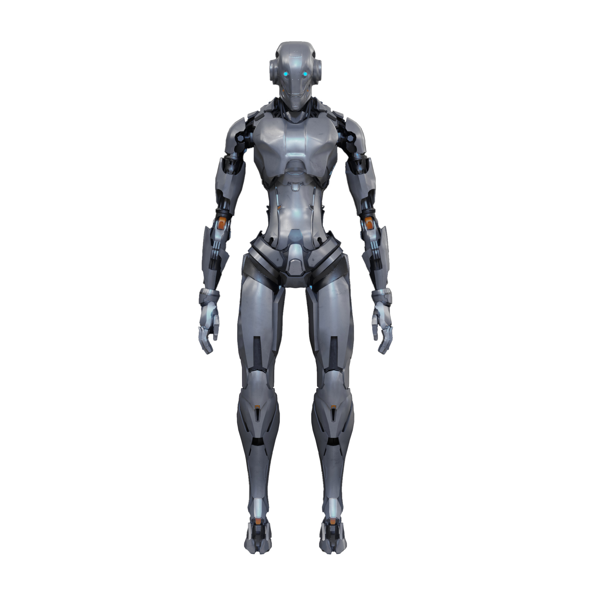 Robot Low-poly 3D model_6