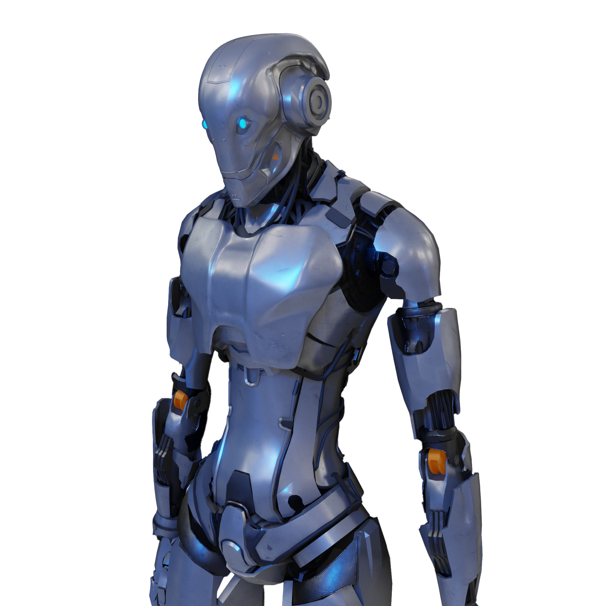 Robot Low-poly 3D model_12