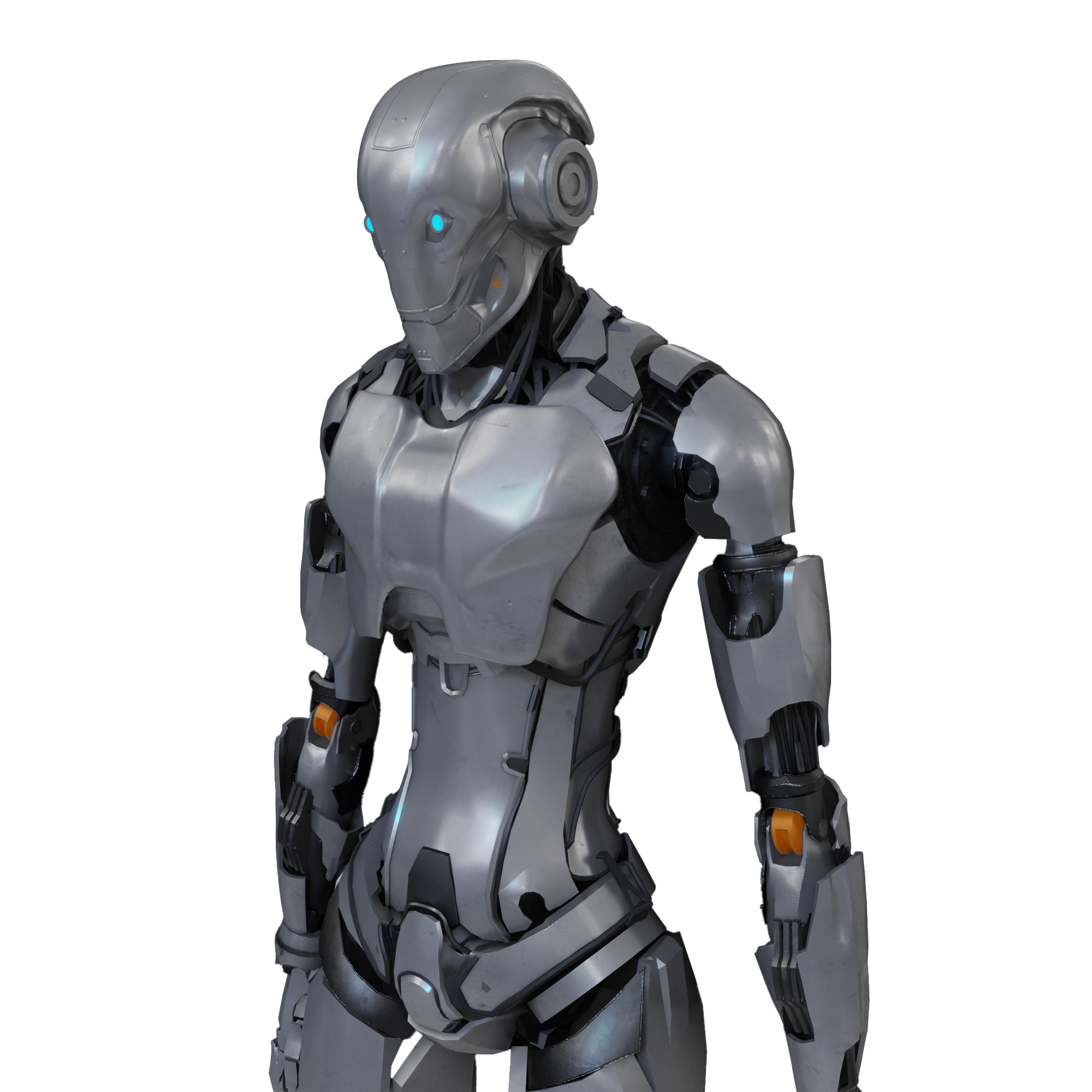Robot Low-poly 3D model_4