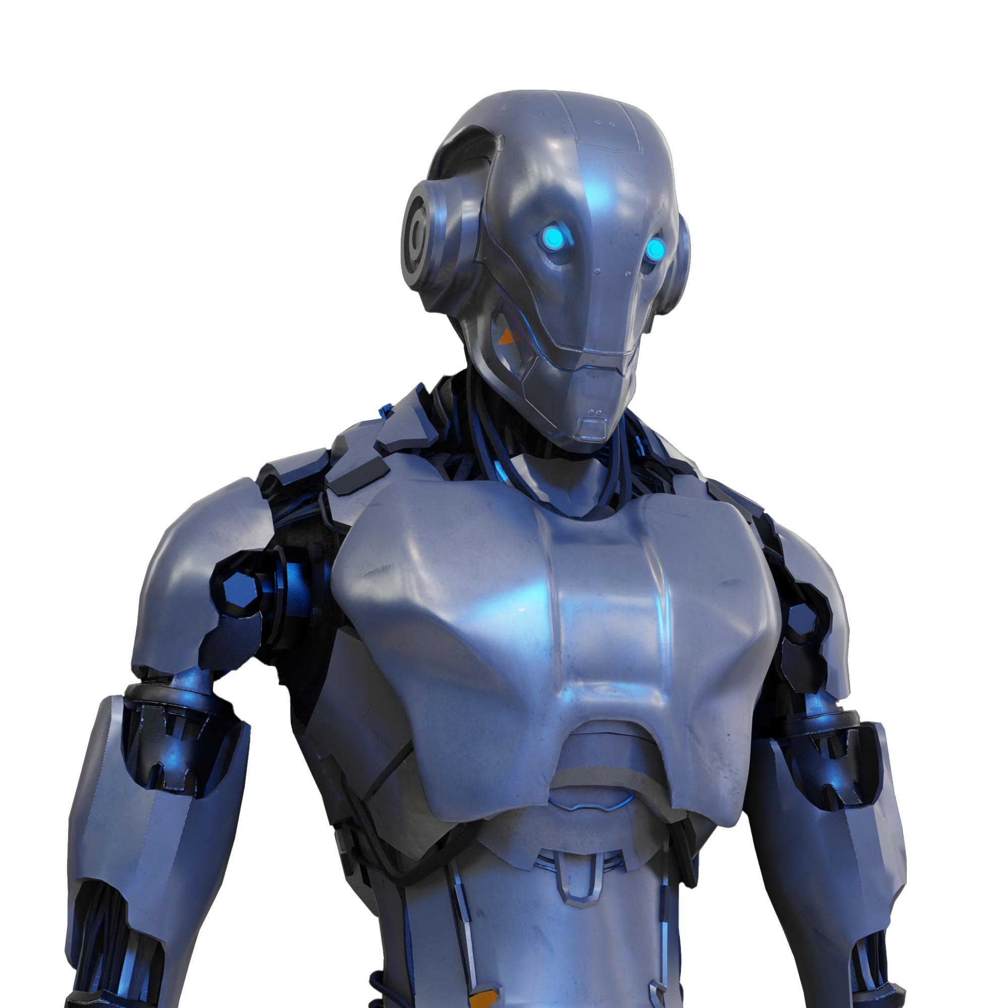 Robot Low-poly 3D model_10