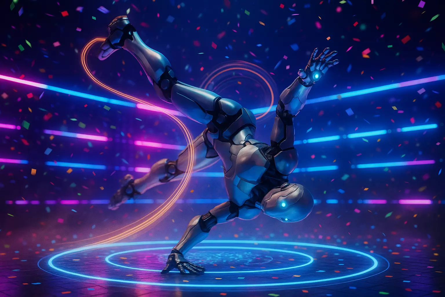 Robot Low-poly 3D model_2