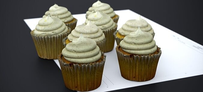 VANILLA BEANS CUP CAKES 2024 3D model 4
