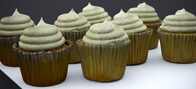 VANILLA BEANS CUP CAKES 2024 3D model 6