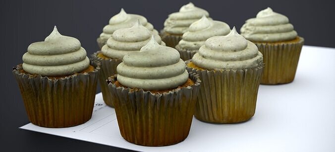 VANILLA BEANS CUP CAKES 2024 3D model 5