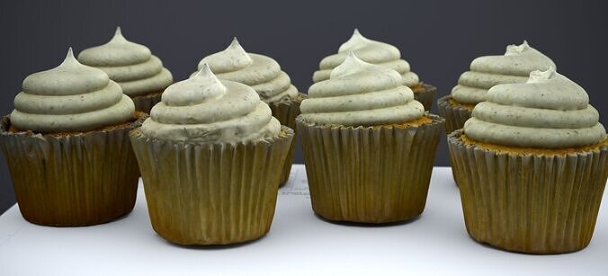VANILLA BEANS CUP CAKES 2024 3D model 7