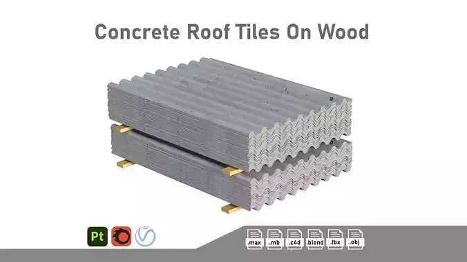 Concrete Roof Tiles On Wood Planks