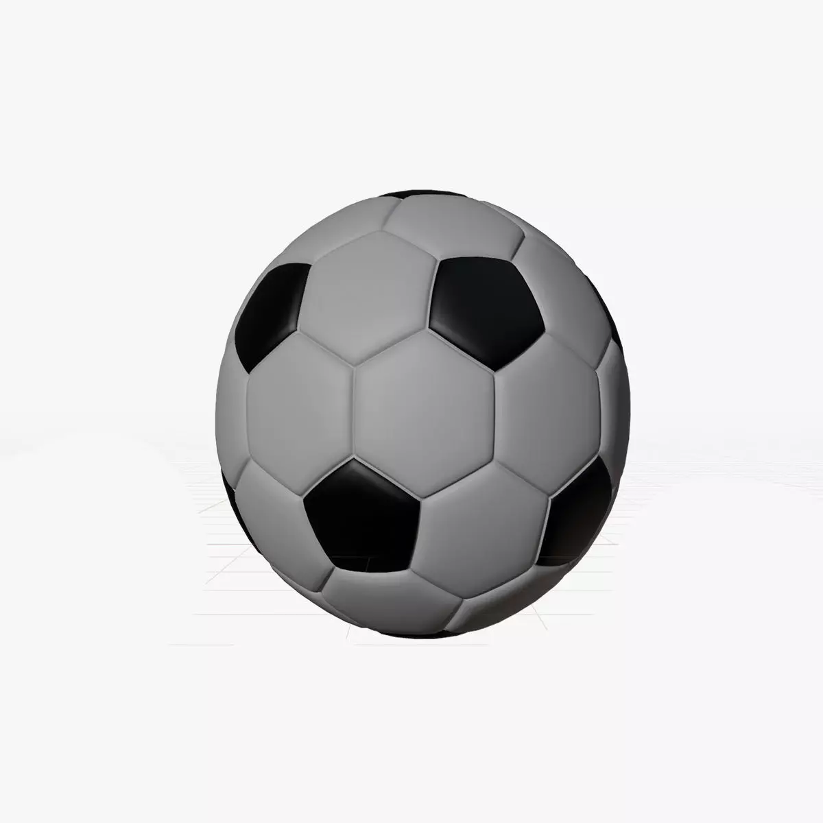 Generic Black and White Soccer Ball Free 3D model