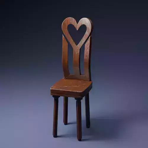 Wooden Heart Chair