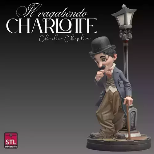 Comic Style Charlie Chaplin STL Model