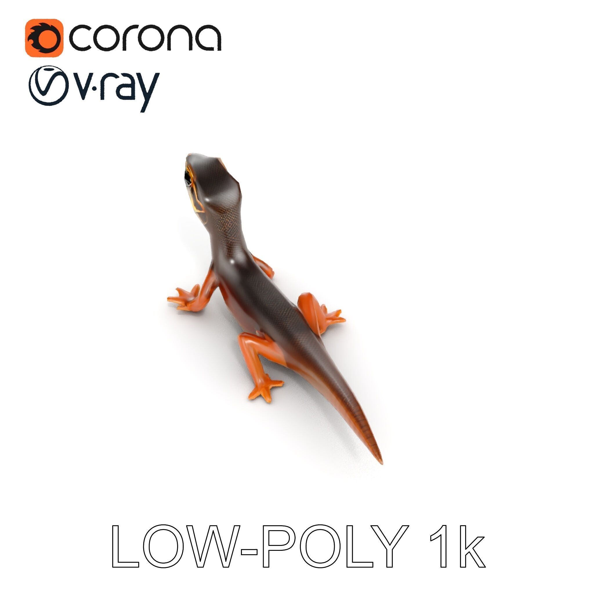 Realistic Lizard D Model Pack Low-poly 3D model_10