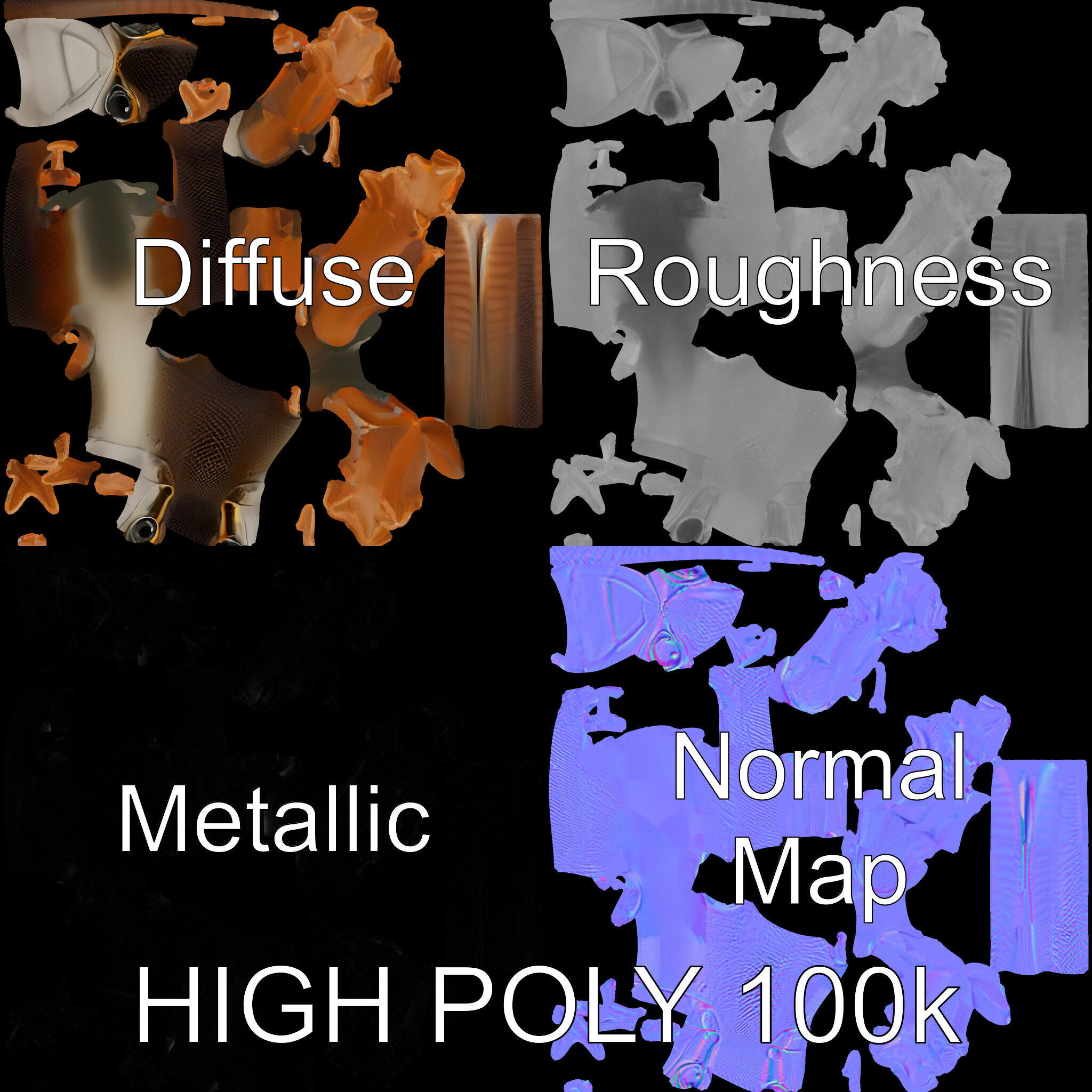 Realistic Lizard D Model Pack Low-poly 3D model_3