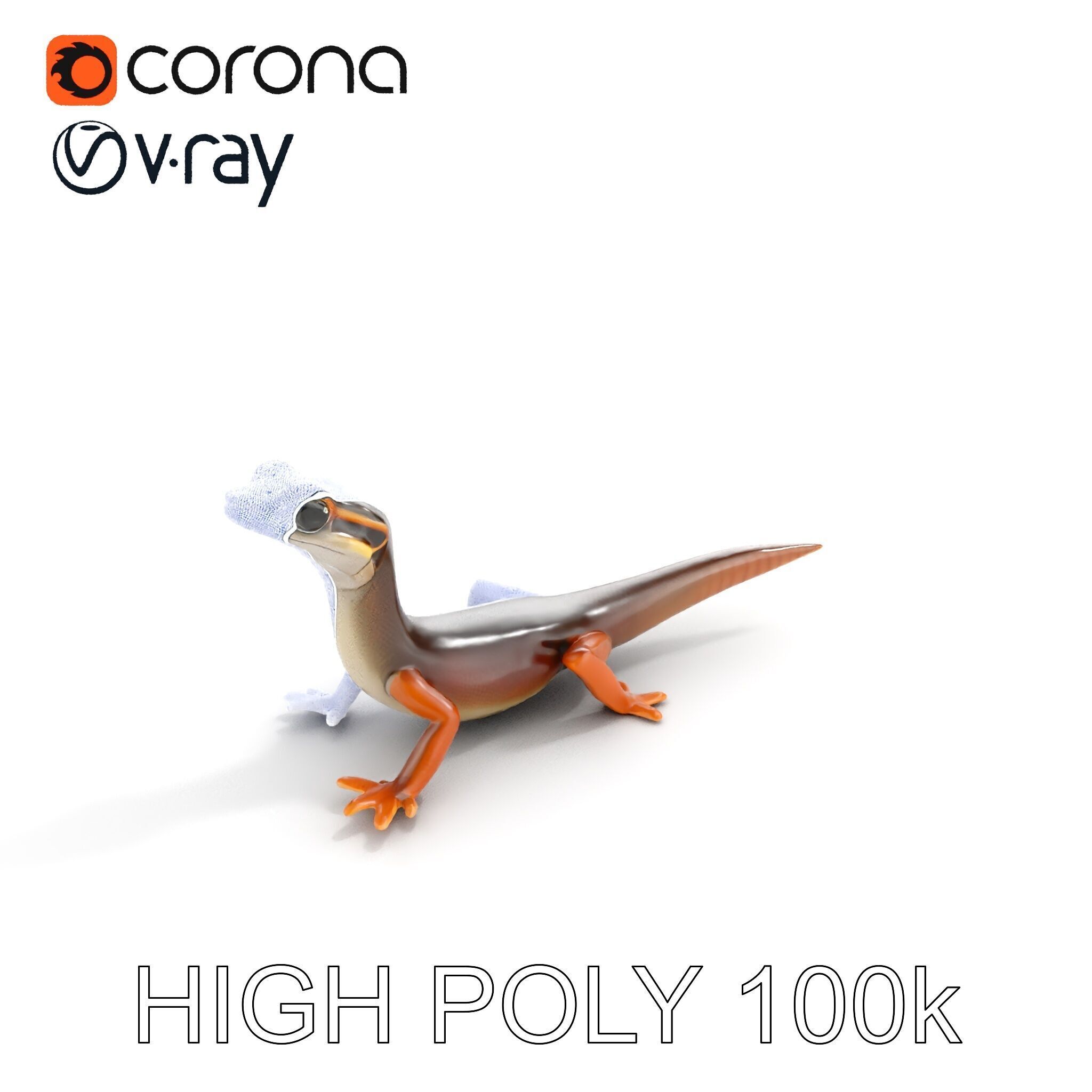 Realistic Lizard D Model Pack Low-poly 3D model_35