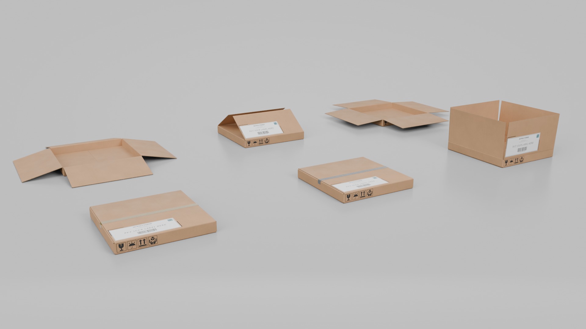 Complete Cardboard Box Collection Vol2 - Rigged and Customizable _81