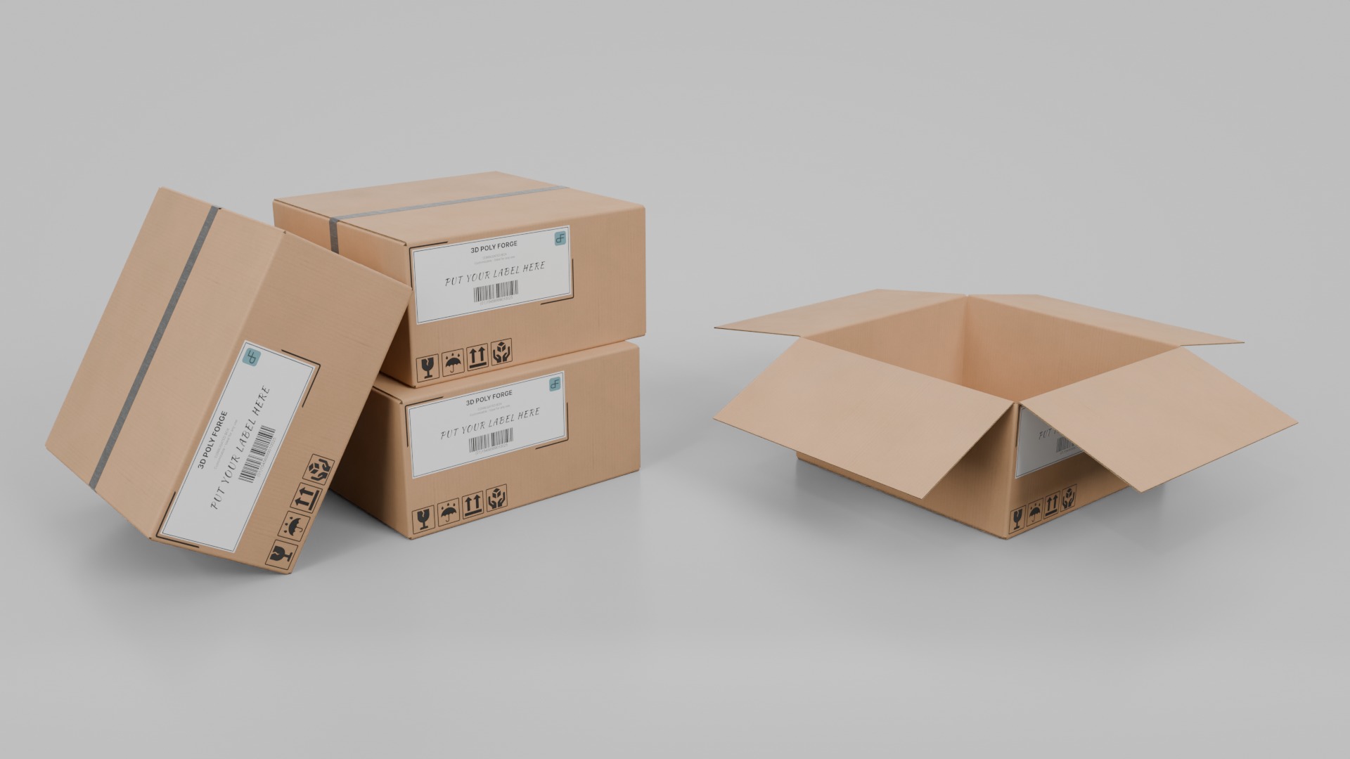 Complete Cardboard Box Collection Vol2 - Rigged and Customizable _87