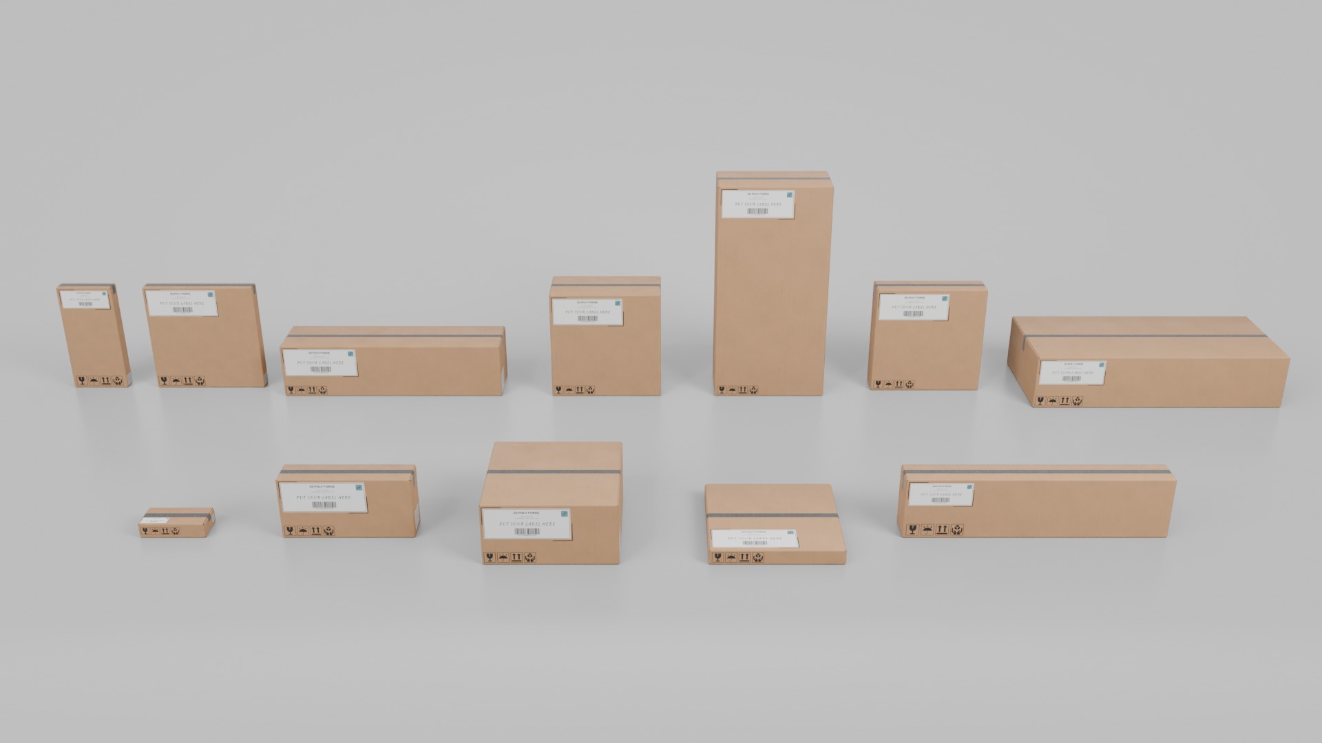 Complete Cardboard Box Collection Vol2 - Rigged and Customizable _15
