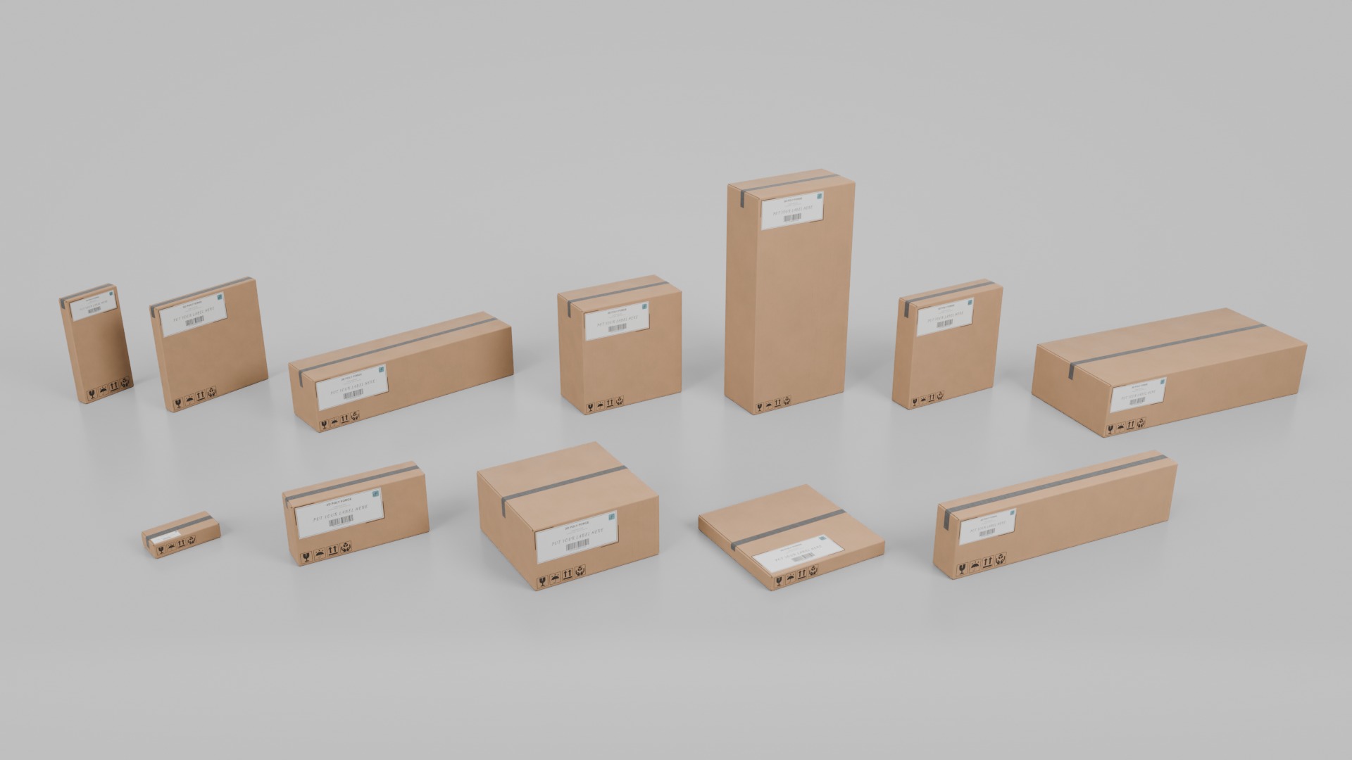 Complete Cardboard Box Collection Vol2 - Rigged and Customizable _14